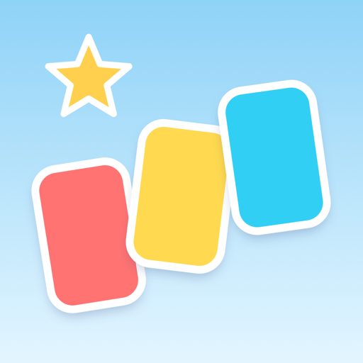 App-Icon von Tastenhüpfer: drei bunte Tasten und ein Stern